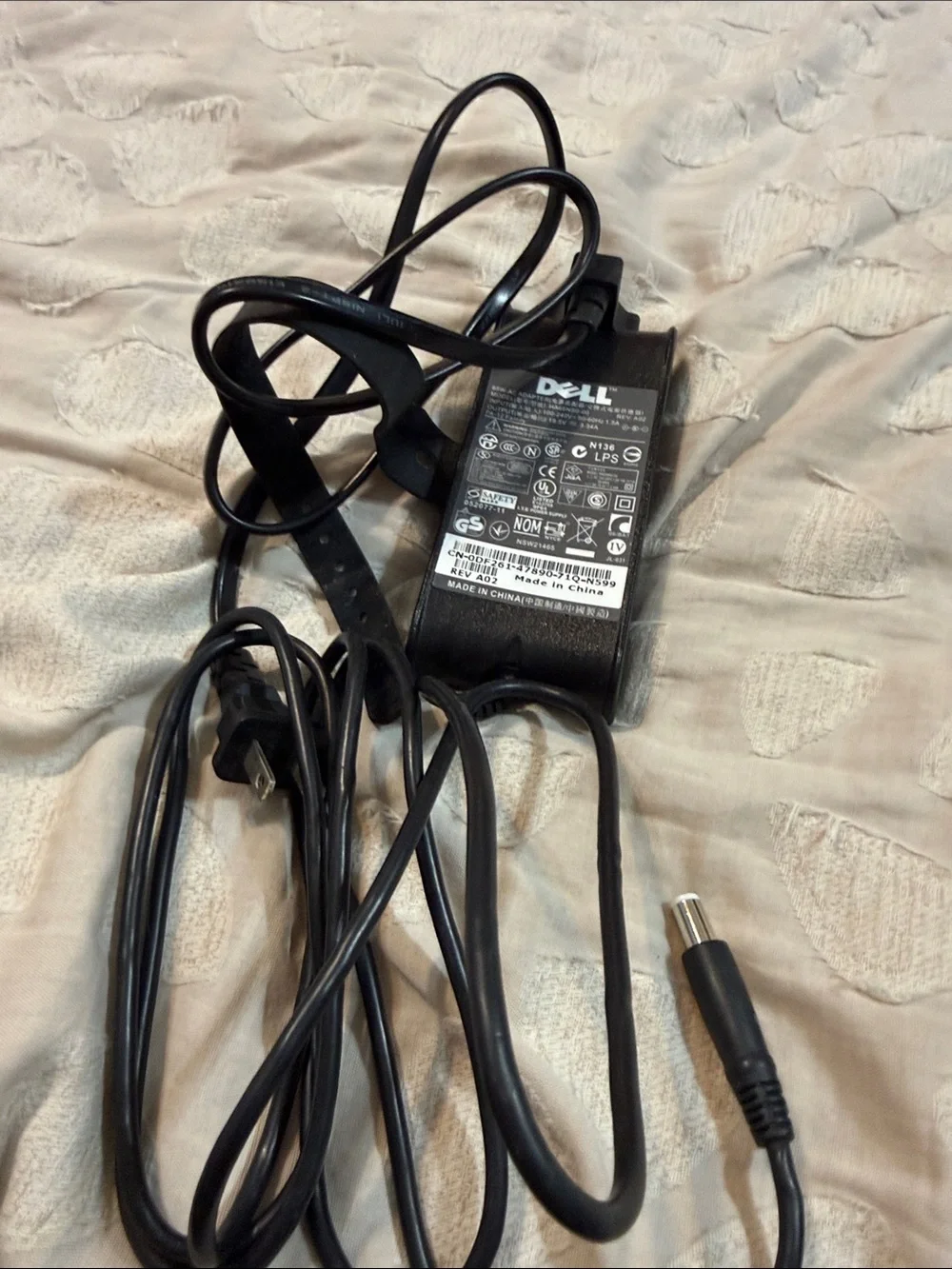 Dell Black Laptop Power Adapter Charger
